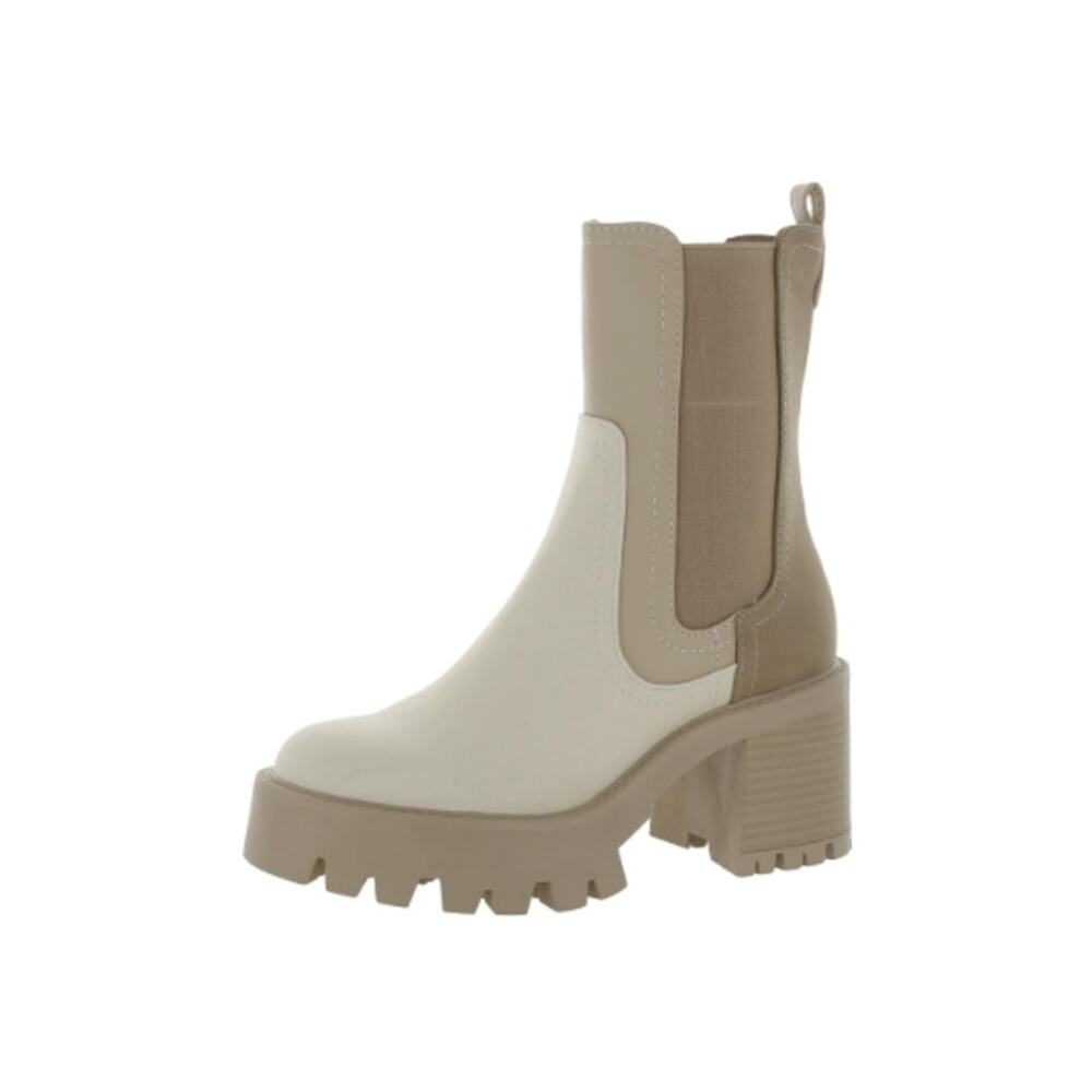 Mia Womens Remi Faux Leather Block Heel Mid-Calf Boots size 11M, beige&vory nib - Picture 2 of 10